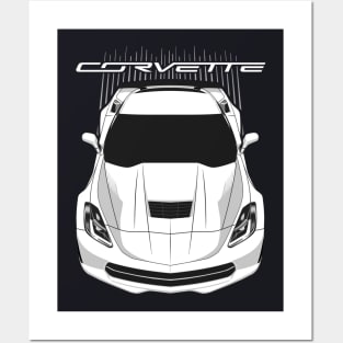 Corvette C7 - White Posters and Art